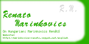 renato marinkovics business card